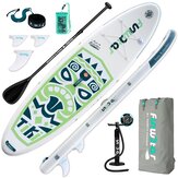 [EU Direct] FunWater Paddle Board gonfiabile ultraleggero (17,6 libbre) per tutti i livelli di abilità. Tutto incluso: paddle board, pagaia regolabile, pompa, zaino da viaggio ISUP, borsa impermeabile per il leash.