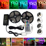 10M SMD 5050 Waterproof RGB 600 LED Strip Light + IR Controller + Cable Connector + Adapter DC12V