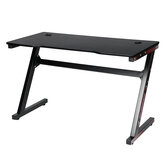 47 Inch Z-shaped Gaming Table Desktop Home Gaming Desk 20mm Thickness Black Simple Desk Ergonomic Game Table for Gaming Lovers Solid Sturdy MDF Board