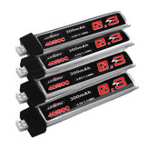 4Pcs URUAV 3.8V 300mAh 40/80C 1S HV Batterie LiPo avec prise PH2.0 pour Eachine TRASHCAN Snapper6 7 Mobula7 Beta75 Pro Eachine UZ65 Eachine Novice-I