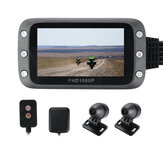 MT20D FHD 1080P Motosiklet DVR Çizgi Kam Kamera WiFi GPS G-Sensor Su Geçirmez