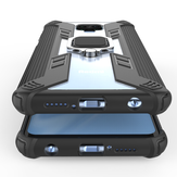 Bakeey für Xiaomi Redmi Note 9S / Xiaomi Redmi Note 9 Pro Case Armor mit Ringhalterung Hartes Transparentes PC + Stoßdämpfender Schutz Kanten-TPU Schutzhülle Nicht-Original