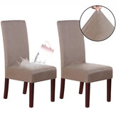2Pcs Stretch Chair Covers Removable Waterproof Dining Chairs Protector Soft Seat Slipcover for Dining Room Wedding Banquet Party Kitchen Chair Decoration