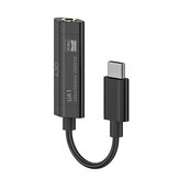 SHANLING UA1 USB DAC AMP HiFi صوت ES9218P محولات الرقاقة Type-C إلى 3.5 مللي متر كابل PCM 32/384 و DSD256 لـ أندرويد Windows