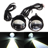 2pcs 5W Xenon White LED DRL Daytime Running Car Off Road Fog Light Waterproof Projector 