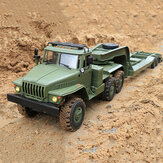 WPL B36-3 Ural 1/16 2.4G 6WD RTR Rc Car Military Truck With Trailer Rock Crawler Vehicle Models Toy Proportional Control