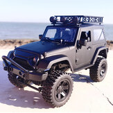 JY66 1/14 Voiture RC 4WD 2.4Ghz pour Jeep Tout-Terrain avec Lumière LED Camion Escalade Modèle Noir