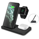 FDGAO 15W 3 in 1 Qi Wireless شاحن for iPhone 12 11 Pro XS XR X 8 Fast شحن Dock Station for Apple Watch 6 5 4 3 2 AirPods Pro لـ Samsung Galaxy S21 Huawei Mate40 OnePlus 8 Pro