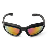 Männer Frauen UV400 Sonnenbrille Motorradbrille Sportbrille mit 4 Gläsern