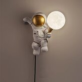 Nordic LED Persoonlijkheid Astronaut Maan Kinderkamer Wandlamp Tafellamp Slaapkamer Studie Balkon Ganglamp Decoratie