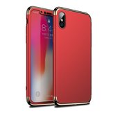 Bakeey 3 In 1 Full Body Plating Case With Tempered Glass Film For iPhone X