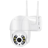 Câmera dome inteligente BESDER de 3 megapixels com 8 LEDs, WiFi, PTZ 4x, Visão noturna colorida 1080P, IP66, Monitor de segurança externo para casa CCTV com suporte ONVIF NVR
