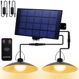 1/2/3/4 Cabezal LED Solar Colgante Luz IP65 Impermeable al aire libre Interior Control remoto Solar Lámpara para Jardín Porche