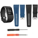 Ζώνη αντικατάστασης Silicone WrISt-strap Wristband με 2 κατσαβίδια για τον ιχνηλάτη Fitbit Surge
