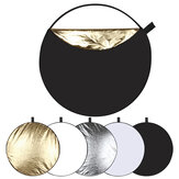 PULUZ PU5111 60cm 5-in-1 opvouwbare fotostudio reflector bord zilver doorschijnend goud wit zwart