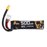 2PCS Auline 7.4V 500mAh 80C 2S XT30 Plug Lipo Battery for Toothpick Whoop