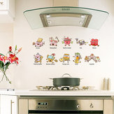 Kreative Wand-Küchen-Wand-Küchen-Korridor-Kindergarten-Hintergrund-Dekoration der Karikatur-3D