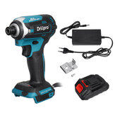 Drillpro 3 Light Brushless Electric Screwdriver Cordless Rechargeable Power Tool W/ 1/2pcs Battery Also For Makita 18V Battery