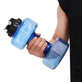 Bouteille d'eau en forme de haltère de 2,2 litres, portable pour le sport et le fitness en salle de sport