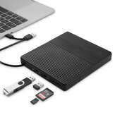 Unidad óptica externa USB3.0 Type-C Grabadora de CD Reproductor de CD / DVD de alta velocidad multifuncional Lector de tarjetas TF / SD para Windows Mac Sistema Mac