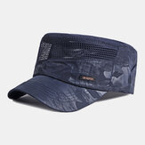 Men Cotton Camouflage Mesh Breathable Sunscreen Sunshade Flat Cap Military Hat