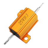 20pcs RX24 25W 1KR 1KRJ Metal Aluminum Case High Power Resistor Golden Metal Shell Case Heatsink Resistance Resistor