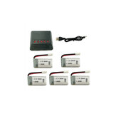 Set di caricabatterie per batteria Lipo 5PCS 3.7V 300mAh 25C per il mini Quadricottero RC H8 H22 Eachine H8