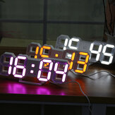 Duży nowoczesny cyfrowy zegar ścienny z LED i szkieletową tarczą wyświetlającą czas w formatach 24/12 godzinnym. Idealny prezent 3D.