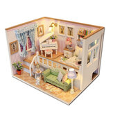 Hoomeda M026 DIY drewniany domek dla lalek ze względu na ciebie Miniaturowy dom dla lalek LED Lights