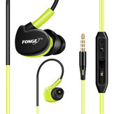 FONGE S500 Écouteurs de sport stéréo avec basses de 3,5 mm Intra-auriculaires étanches à la transpiration avec microphone