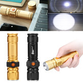 T6 USB wiederaufladbar LED Taschenlampe Teleskop-Zoom Power Work Spot Light Lampe