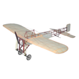 Avião de madeira de balsa em escala 1/20 do modelo Bleriot XI V2 da Tony Ray, com envergadura de 420 mm, com rodas e revestimento em filme