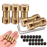 5 Stück 9mm Messingkupplung mit Schlüssel und Schraube