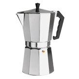 12 Copas 600 ML Plata Aluminio Moka Olla Café Espresso Octagonal Molinillo Estufa Amoladora Percolador