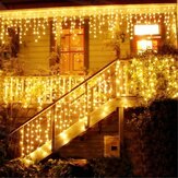 Weihnachts-LED-Lichterkette mit 96 LED-Innen- und Außenbeleuchtung mit 4 m Länge in Form von Eiszapfen für die Dekoration von Partys, Gärten und Bühnen. 220V EU Netzstecker.
