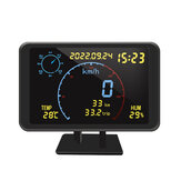DC5-24V Đồng hồ đo tốc độ đa chức năng GPS HUD Head-up Hiển thị La bàn Độ cao Nhiệt độ Độ ẩm
