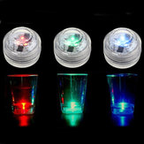 Wasserdichte Mini LED Bunte runde Kerze unter Wasser Licht Lampe 