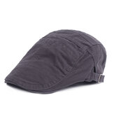 Mens Pamuk Solid Bereler Caps Buckle Adjustable Casual Outdoor Güneşlik İlerleme Şapka