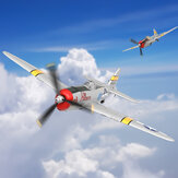 VolantexRC Mini P-47 Warbird EPP avec une envergure de 400 mm, 2.4G 4CH, gyro 6 axes, acrobaties à une touche, système de stabilisation XPilot, planeur RC prêt-à-voler pour débutants
