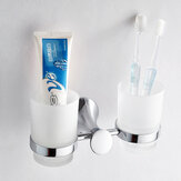  Porte-gobelet chromé en alliage de zinc tasses en verre accessoires de salle de bain porte-gobelet à dents brosse à dents