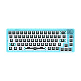 GamaKay LK67 Keyboard Personalizowany zestaw 67 klawiszy RGB Hot Swappable bluetooth przezroczyste 65% Programowalny Tryb potrójny Przewodowy bluetooth 5.0 Zestaw klawiatury 2,4 GHz NKRO Płyta montażowa Obudowa z przyciskiem obrotowym Klawiatura niestandardowa
