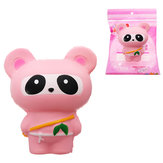 Rosa Bear Squishy Panda Ninja Suit Soft Brinquedo 13.5cm Slow Rising Bolsa Com Embalagem Gift 