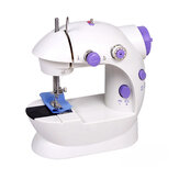 Portable Mini Desktop Sewing Machine Double Speed Automatic Thread with Light