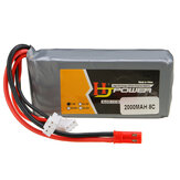 Batterie LiPo 7,4V 2000mAh 8C 2S avec connecteur JST pour émetteur Jumper T16 T12