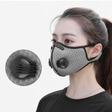 Máscara facial Aolikes con 4 filtros transpirables y válvulas, respirador antivaho para deportes al aire libre en bicicleta