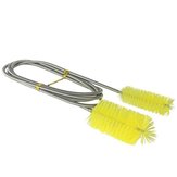 Aquarium Double Head Brush Yellow Cleaning Tool For Filter Pump Pipe