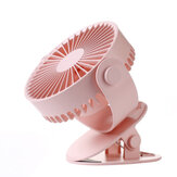 Cafele hordozható USB-ventilátor Mini Clip Asztali ventilátor Csendes 3 sebességes ház Diákotthon ágy mellett 360º-ig állítható Asztali iroda ventilátor