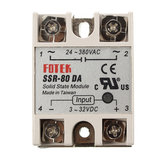 3Pcs 80A SSR-80DA Solid State Relay Module DC To AC 24V-380V Output
