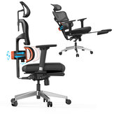 [PRO VERSIYa] Office стул NEWTRAL Ergonomic со стульев поддержкой ноги Высокие стулья с уникальной настраиваемой поясничной поддержкой, спинкой, регулировкой глубины сиденья, функцией наклона, креслом-креслом с 4D подлокотниками для домашнего офиса