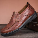 Men Large Size Comfy Casual Microfiber Leather Oxfords Shoes